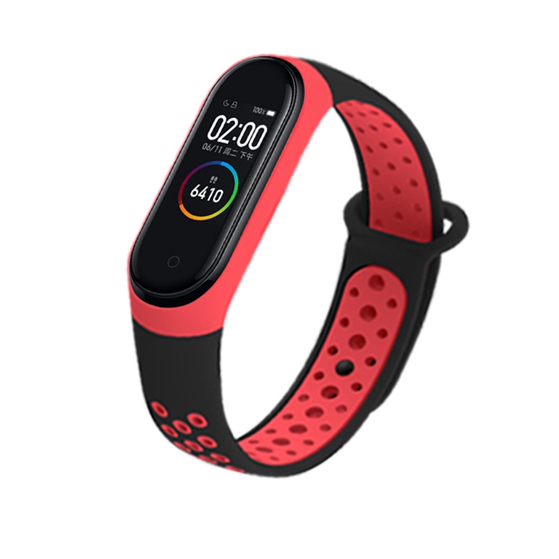 Dây Đeo Thay Thế Chất Liệu Silicon Màu Trơn Cho Mi Band 4/3wr