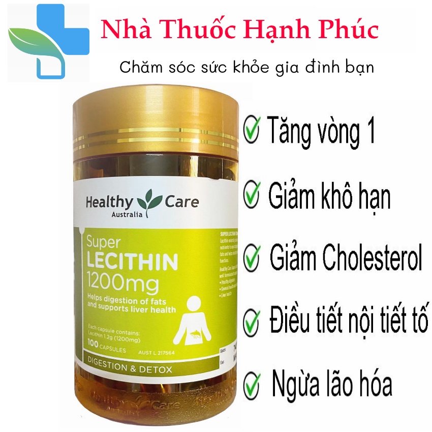 Mầm đậu nành Healthy Care Super Lecithin đẹp da, đào thải độc tố gan, cân bằng nội tiết tố