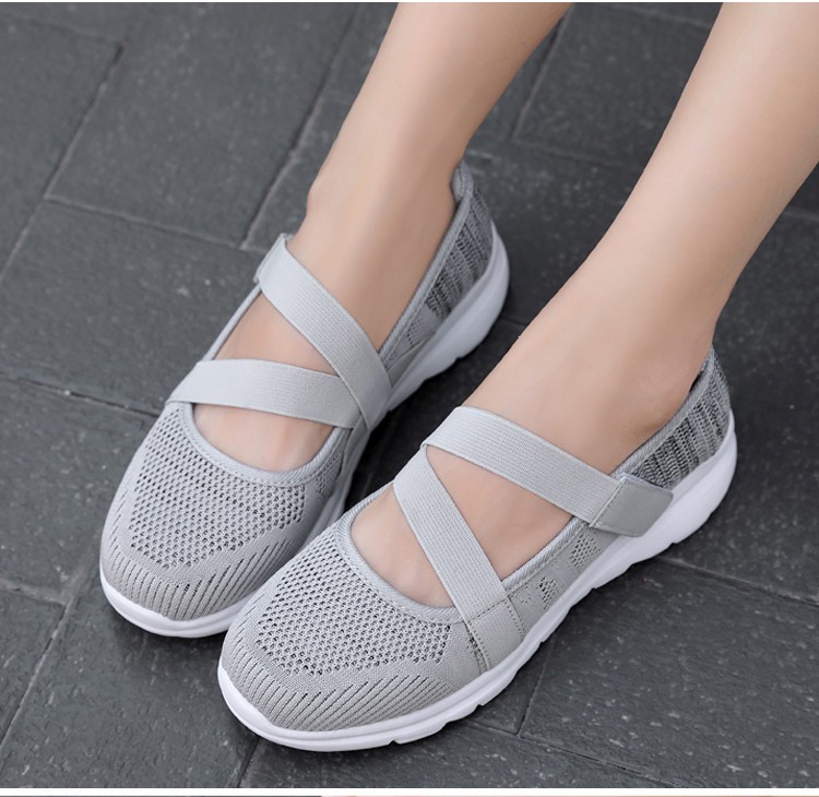 Giày thể thao chống trượt bền bỉ phối lưới thoáng khí thoải mái thời trang cho nữ