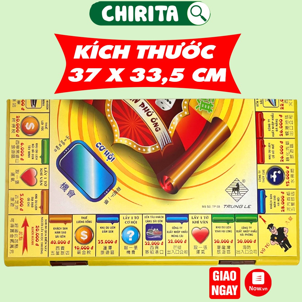 Bộ Cờ Tỷ Phú Trung Lê Cao Cấp - Bàn Cờ Bằng Nhựa 37cm x 33,5cm - Boardgame, Đồ Chơi Trẻ Em CHIRITA