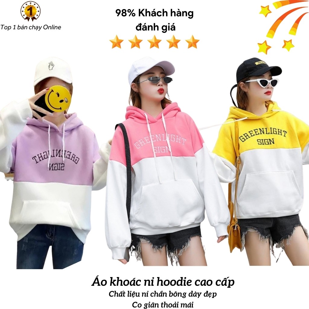 Áo khoác nỉ Hoodie KN23 trần bông êm ái in hình Green Light, form unisex cho nam và nữ thời trang, trẻ trung, cao cấp | BigBuy360 - bigbuy360.vn