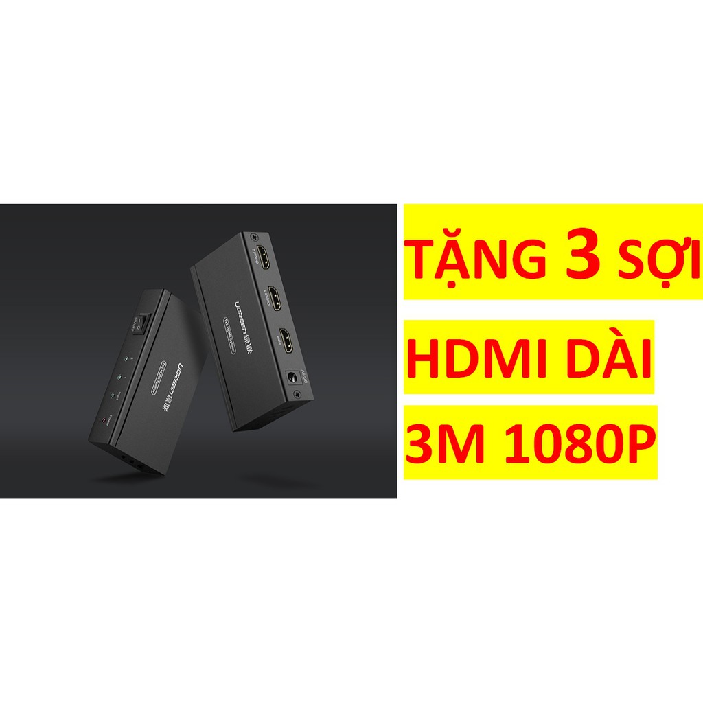 Bộ chia cổng HDMI 1 ra 2 Hỗ trợ full HD Chính hãng Ugreen 40201 Cao cấp