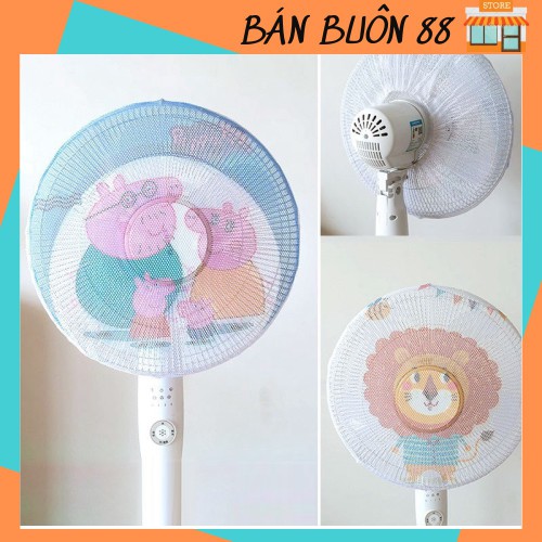 Lưới Vải Bọc Lồng Quạt Máy Có Dây Rút An Toàn Cho Bé Mẫu Hoạt Hình Dễ Thương 88057