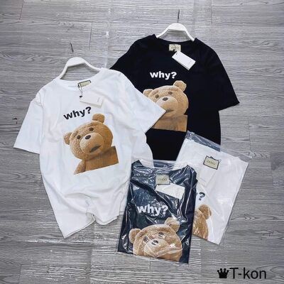 Áo phông gấu nấu WHY fom thụng