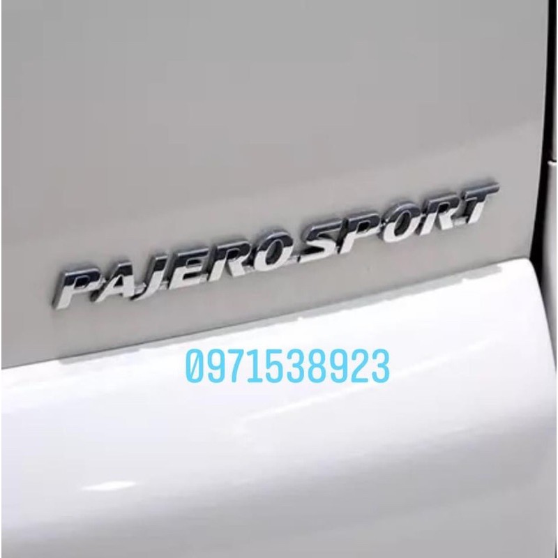 Logo chữ dán Mitsubishi Pajero Sport dán đuôi xe