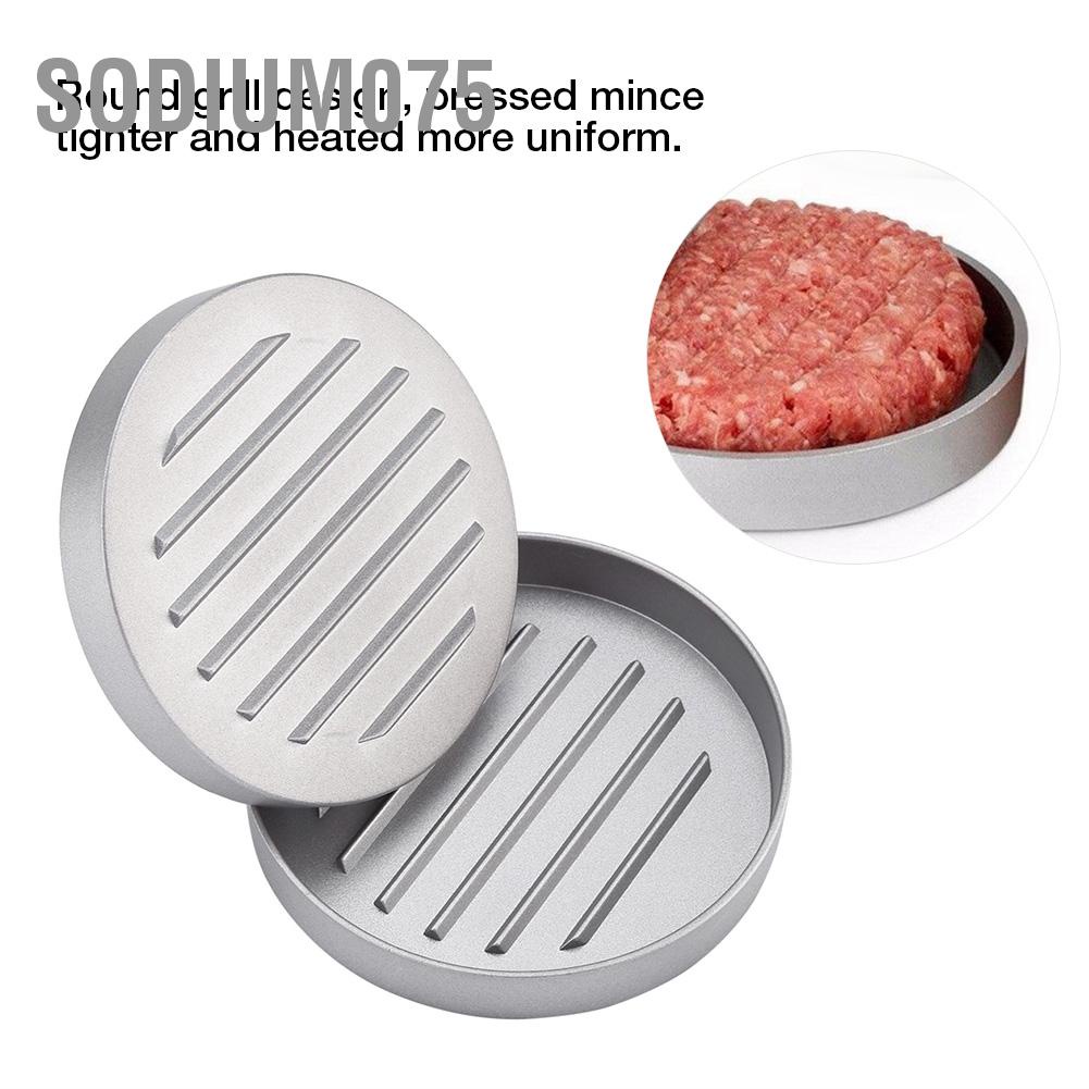 Sodium075 NonStick Round Shape Grill Press Meat Beef Maker Patty Mold Making Tool
