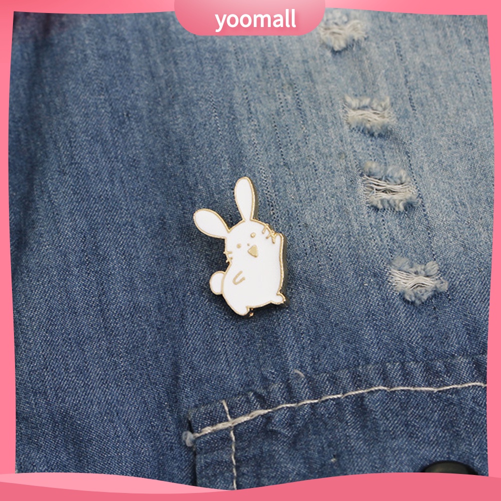 YOML✔Cute Women Cartoon Rabbit Brooch Pin Enamel Denim Backpack Badge Jewelry Gift