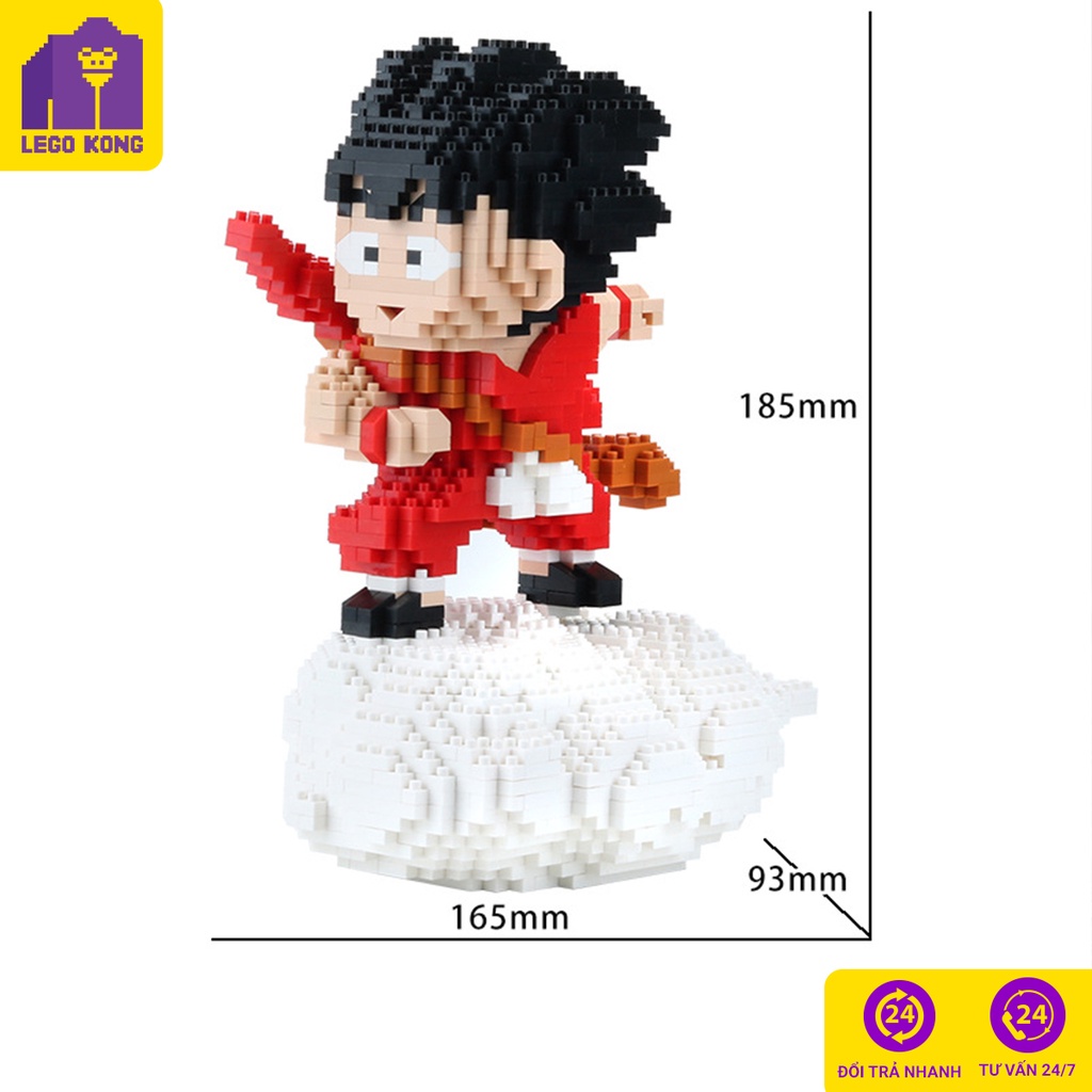 Đồ chơi lắp ráp block Goku mô hình Dragon Ball nhân vật son goku saiyan khổng lồ, lắp ghép nhựa cho bé tăng sáng tạo