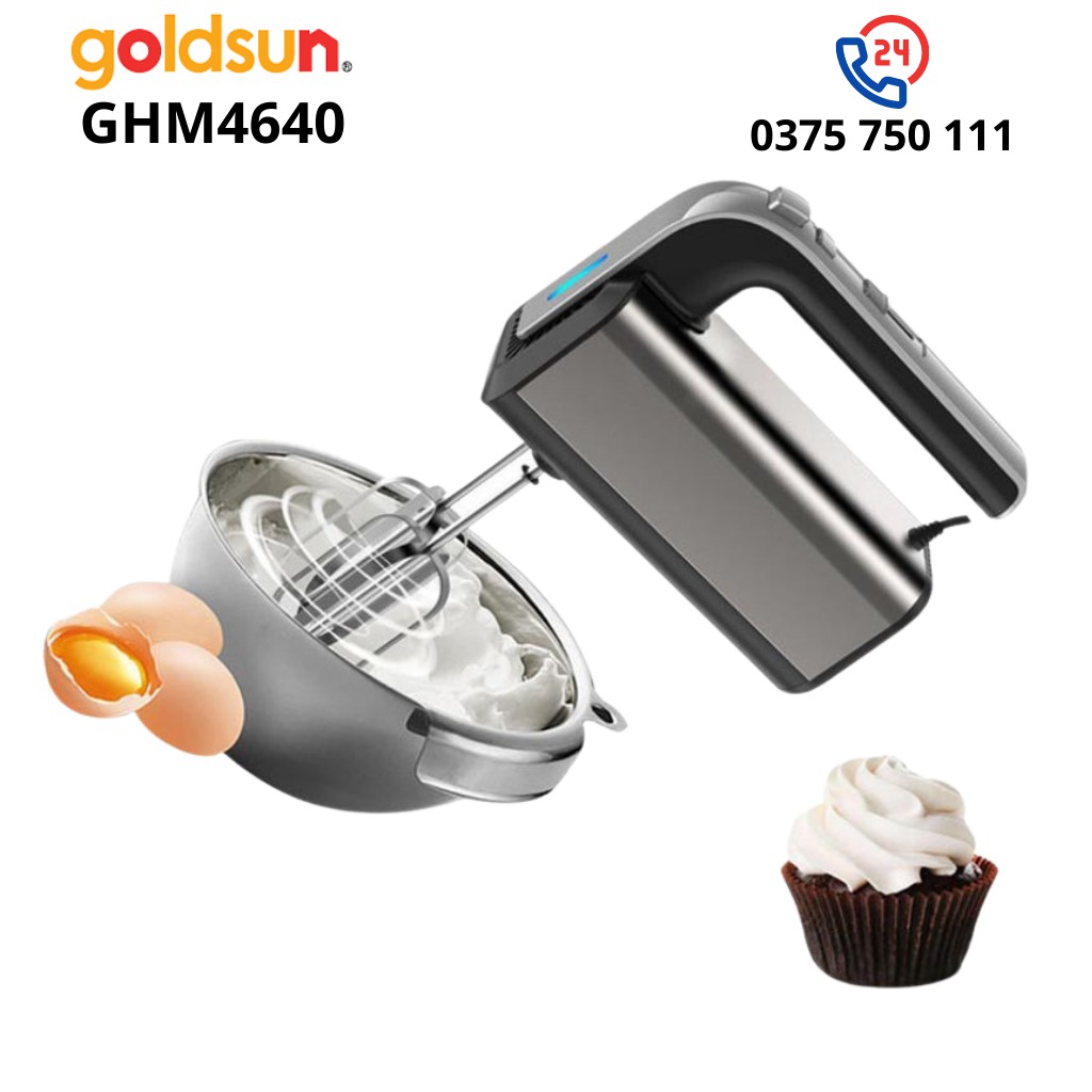 Máy đánh trứng Goldsun GHM4640 5 tốc độ dễ sử dụng, Bảo hành 12 tháng trên toàn quốc