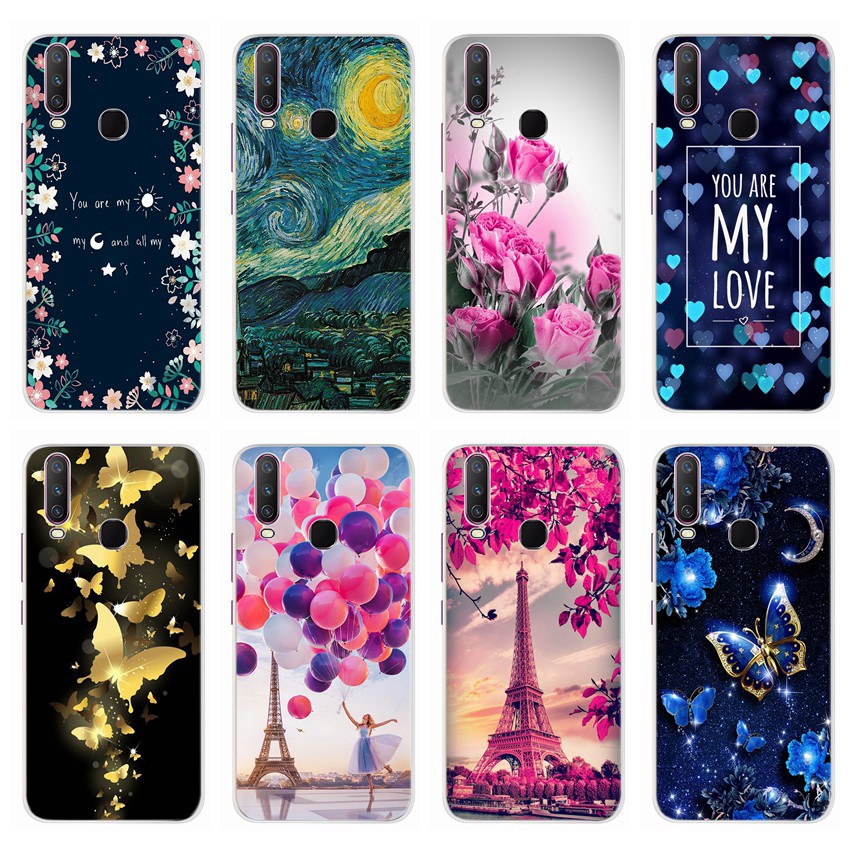 Ốp điện thoại silicone TPU mềm in họa tiết sành điệu cho VIVO Y12 Y15 Y17 Y3 U3X