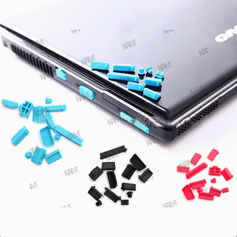 Set 16 Vỏ Bọc Cổng Sạc Laptop Bằng Silicone Co Giãn Chống Bụi
