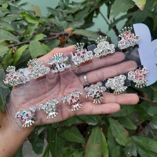 Kẹp đỉnh,kẹp mái đính đá 2.5cm(được chọn màu)