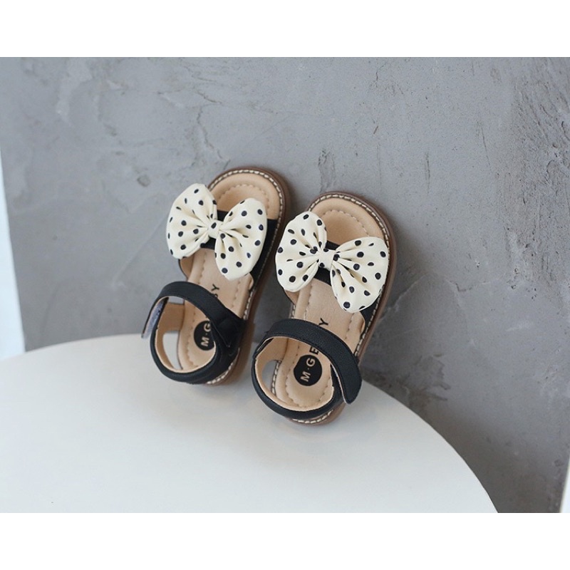 Sandal cho bé gái MG Baby họa tiết Nơ chấm bi xinh xắn từ 1-6 tuổi