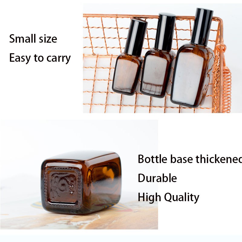 (Hàng Mới Về) Chai Thủy Tinh Màu Hổ Phách Có Vòi Xịt Dung Tích 10ml / 20ml / 30ml / 50ml / 100ml