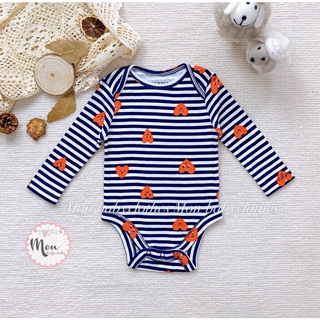 Áo body chip dài tay 0ldnavy [ Kẻ xanh tim cam]
