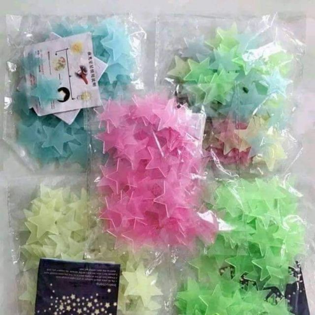 Sao dạ quang Dùng để trang trí dán tường và dán phòng loại gói 100 sao shop Movava - SDQ1 | BigBuy360 - bigbuy360.vn