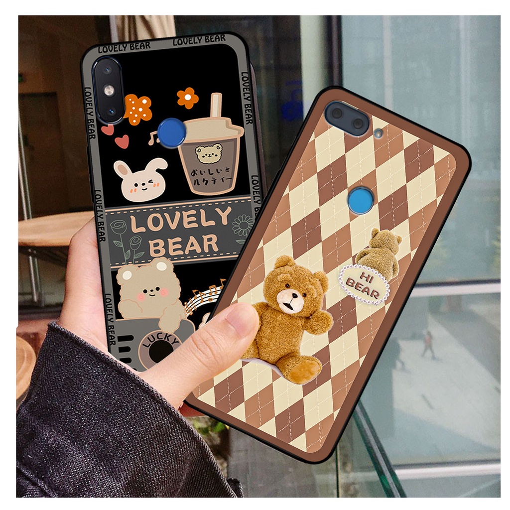 Ốp lưng Xiaomi Mi 8 - Mi 8 SE - Mi 8 Lite in hình gấu bear dễ thương, bền đẹp