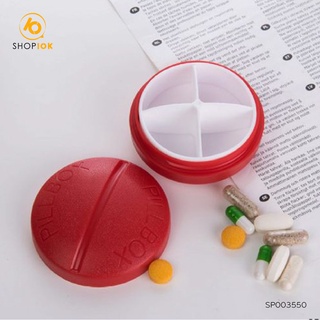 Hộp chia thuốc viên tròn SHOP10K, hộp đựng thuốc 4 ngăn - SP003550