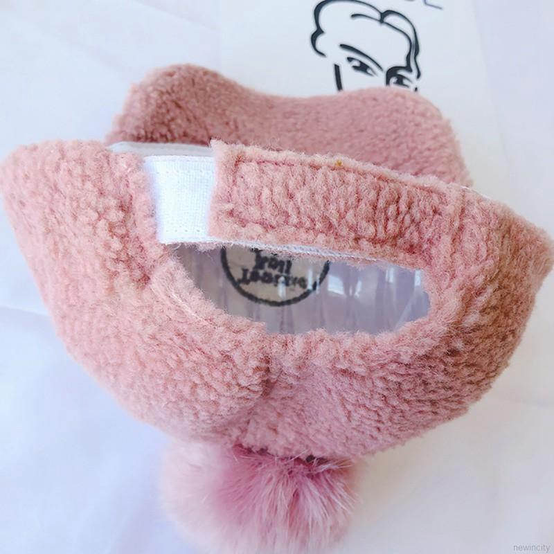 Nón kết phối lông thú phong cách Hàn Quốc cho bé