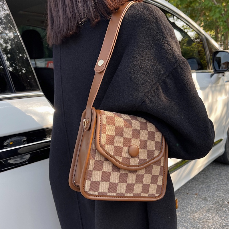 EnviroSax  Túi Đeo Chéo Nhỏ Hình Vuông Thời Trang Thu Đông 2022 Phong Cách Retro Cho Nữ CYR687