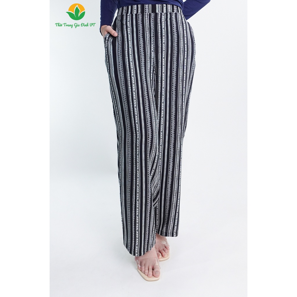 Quần dài nữ dáng suông Việt Thắng, chất liệu lanh - Q06.2306