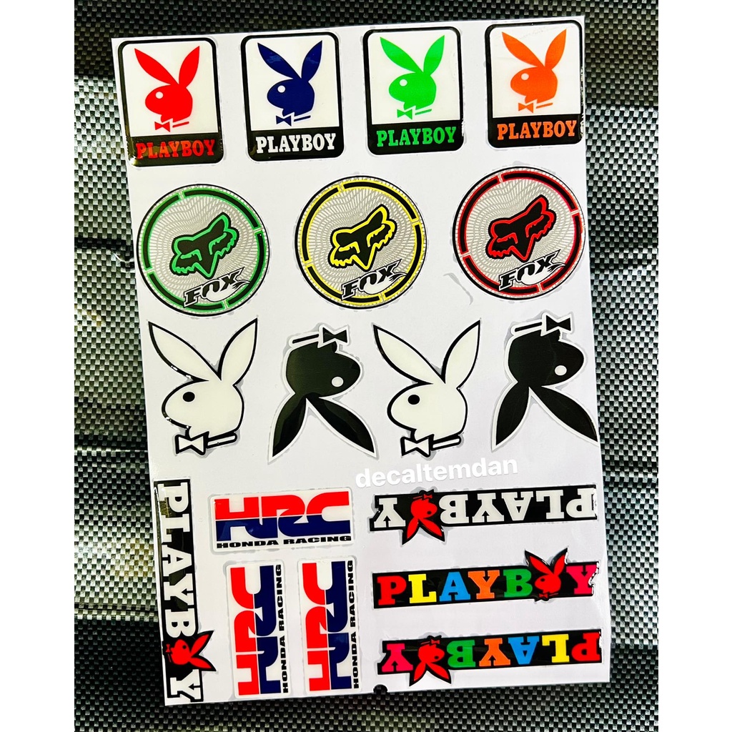 DDXM - V12 - 83 - DECAL TEM NỔI HÌNH CON THỎ PLAYBOY DÁN TRANG TRÍ ĐỦ CHỖ
