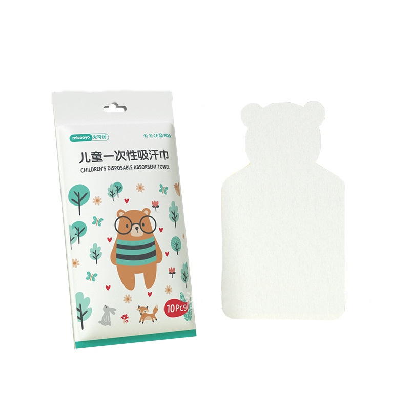 Khăn thấm mồ hôi dùng một lần cho bé, tấm lót vải không dệt chống thấm mồ hôi cotton
