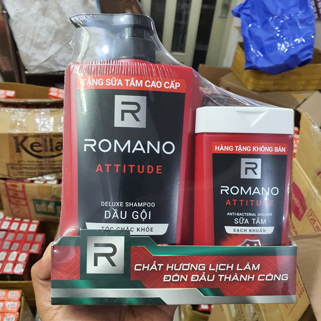 Dầu Gội Cho Nam Romano (650g) + Quà Tặng Sữa Tắm Romano