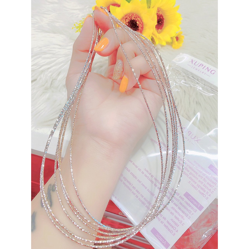 Kiềng cổ nữ cao cấp hàng xuping cực bền màu KCXP36 trắng