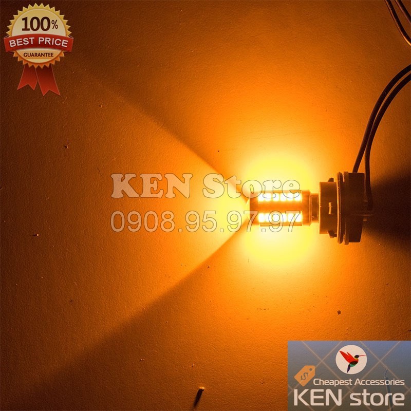 Bóng LED 1156 ngạnh xéo 150 độ làm đèn xi nhan, đèn demi, đèn lùi cho ô tô  33smd 5630