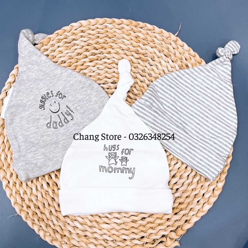 Set 3 Nón MomCare Thắt Nơ Cho Bé Từ Sơ Sinh Đến 5 tháng