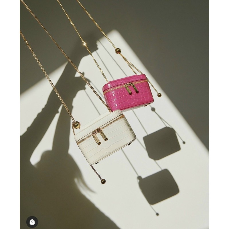 Túi p.e.d.rio hộp vanity da vân Pinky | BigBuy360 - bigbuy360.vn