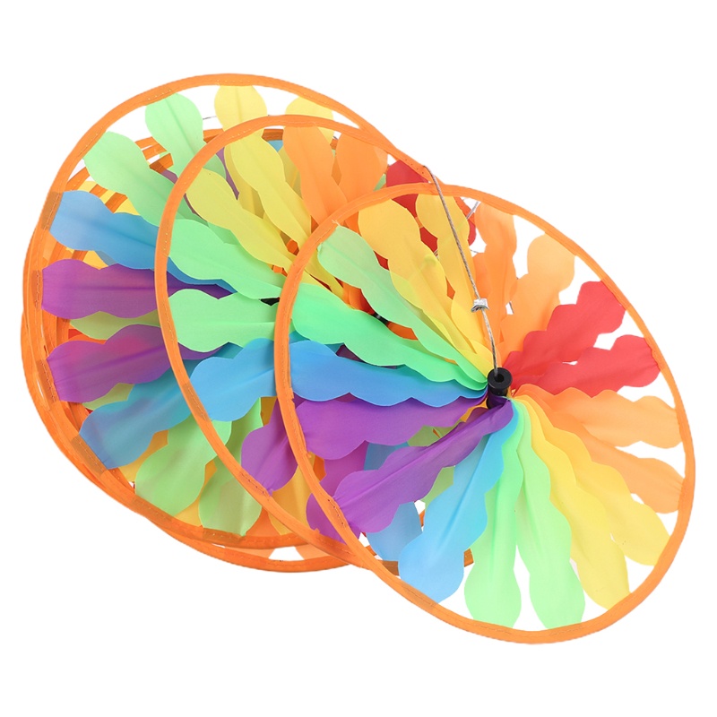 Set 8 Chong Chóng Hoa Màu Cầu Vồng Trang Trí Sân Vườn