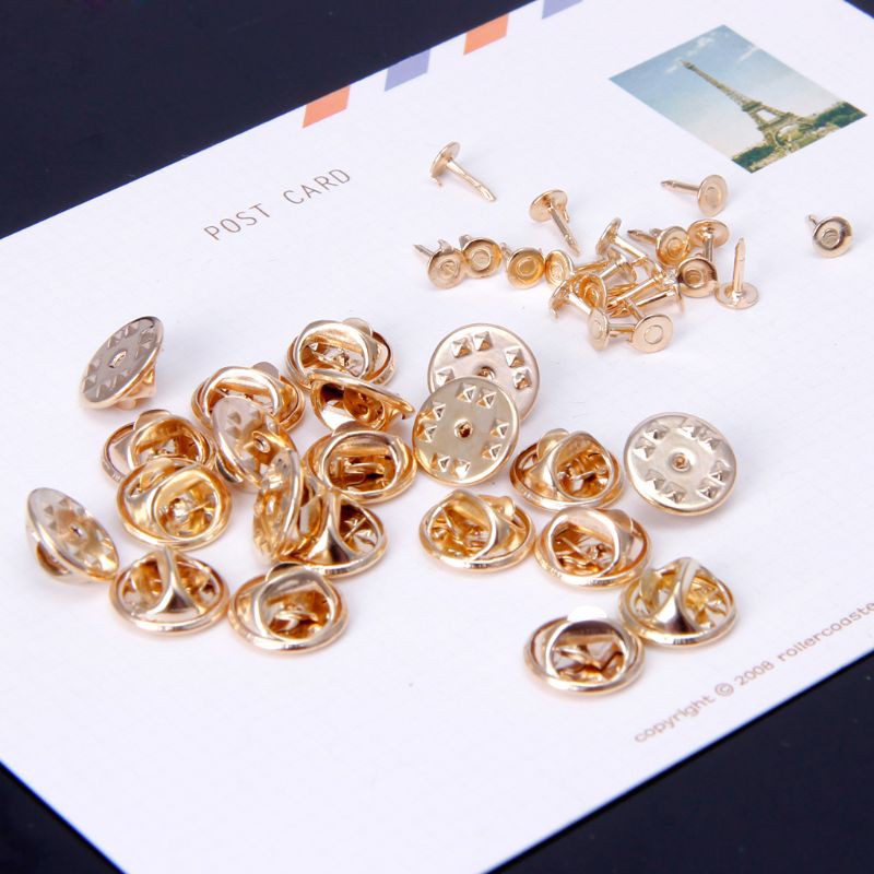 Set 20 Ghim Cài Áo Tròn Màu Bạc Diy