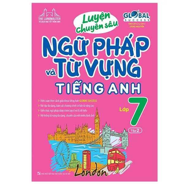 Sách - Combo Luyện chuyên sâu ngữ pháp và từ vựng tiếng anh lớp 7 tập 1 + tập 2