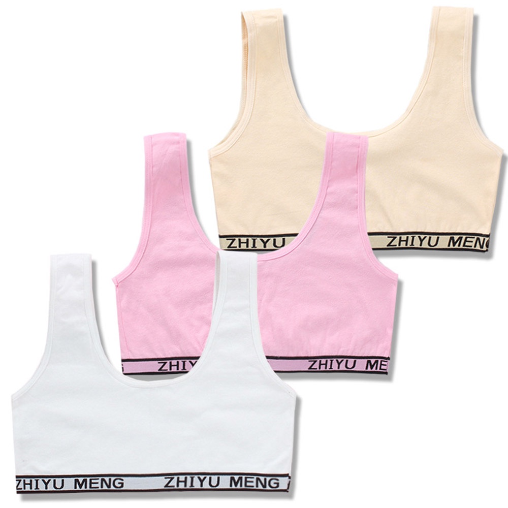 Áo Ngực Thể Thao Không Gọng Bằng Cotton Dành Cho Bé Gái Tuổi Teen