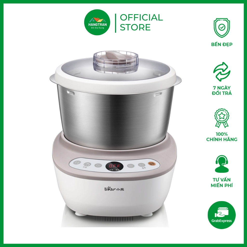 Máy Trộn Bột, Máy Nhào Bột Tự Động Đa Năng Bear 5L. - Gia Dụng Gia Đình