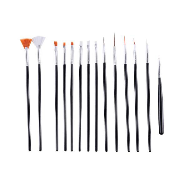 Bộ 15 cây cọ cây vẽ móng nghệ thuật, vẽ trang trí móng tay, làm nail chuyên nghiệp