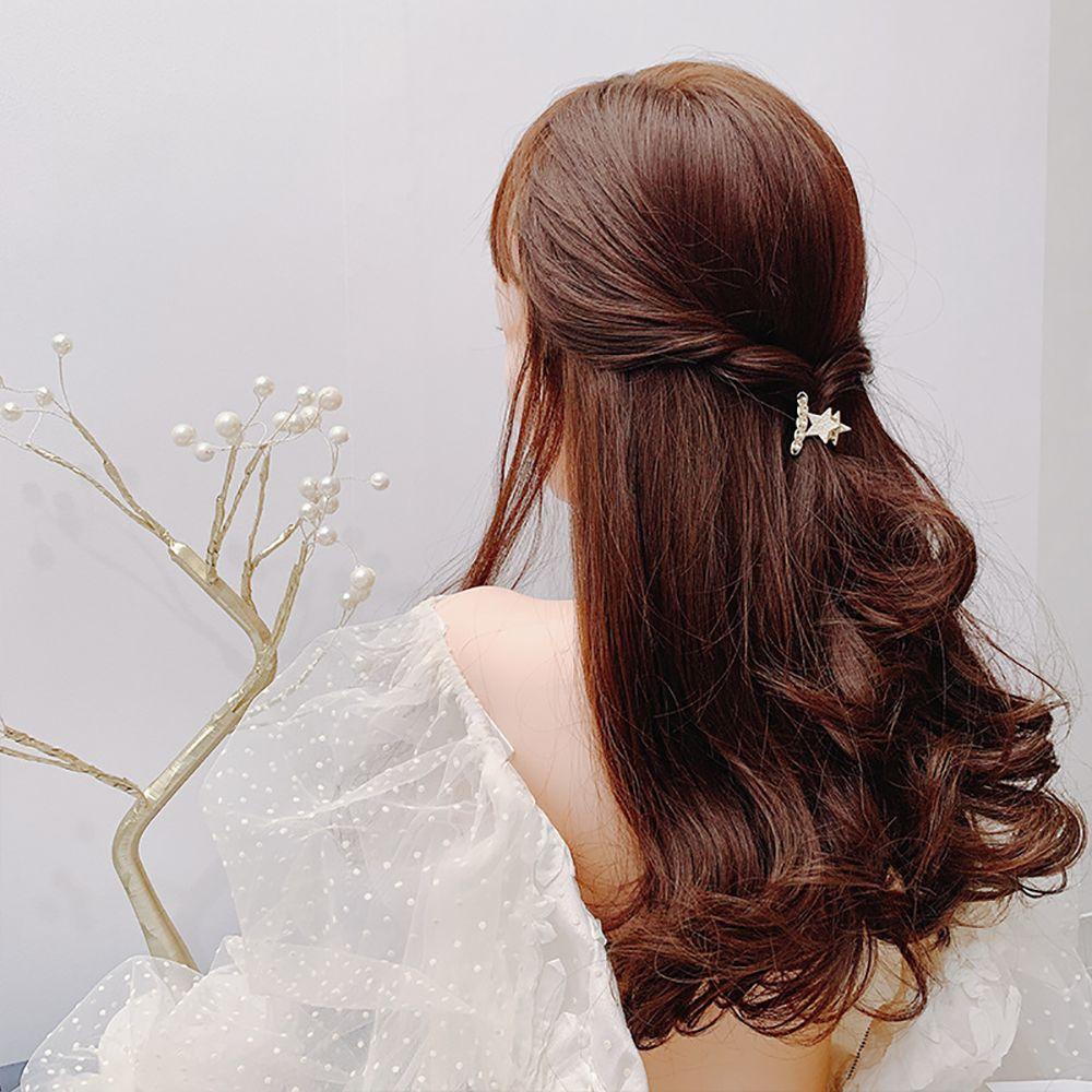 BACK2LIFE Kẹp Tóc Hình Nơ Trái Tim Bằng Hợp Kim Phong Cách Hàn Quốc Cho Nữ