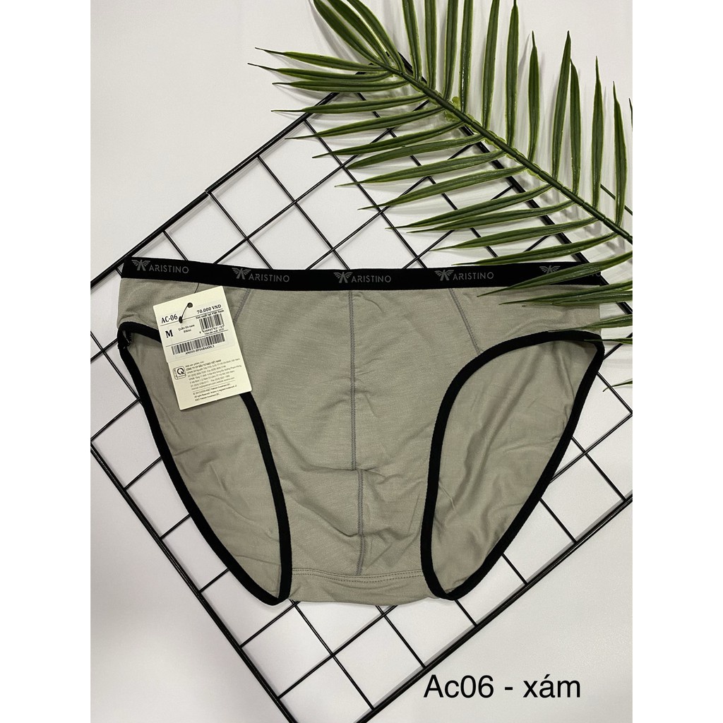Quần lót nam tam giác Aristino AC06 sịp xì nhiều màu chất liệu cotton co giãn mềm mại thoáng mát cao cấp chính hãng