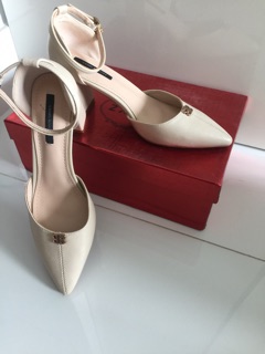 Giày cao gót bít mũi đế độn 5cm
