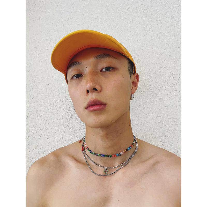Vòng cổ nhiều lớp mặt hoa có thể tháo rời phong cách đường phố hip hop Hàn Quốc cho nam và nữ