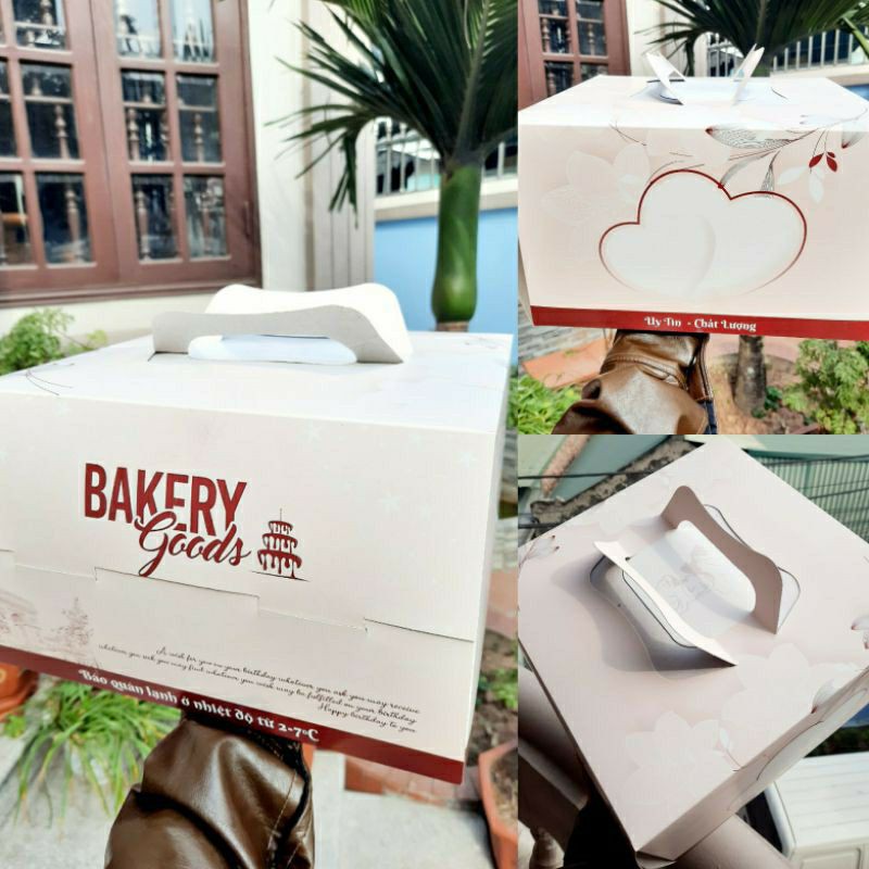 Hộp giấy đựng bánh sinh nhật cho đế 24cm (kích thước 24cm cao 16.5cm) (không kèm đế)