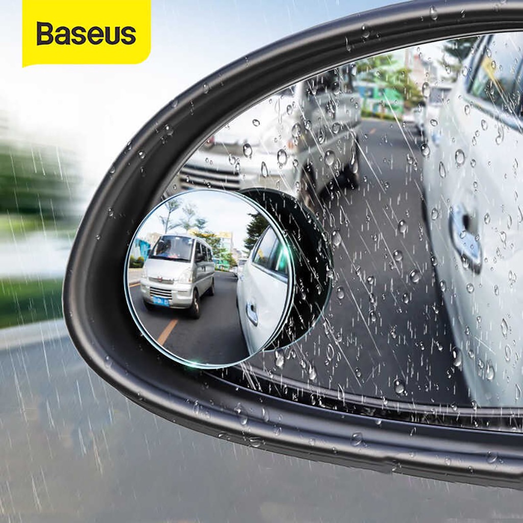 Baseus Full-vision Blind-spot Mirror For Car Gương Cầu Lồi Mini Xóa Điểm Mù Cao Cấp Xoay 360 độ