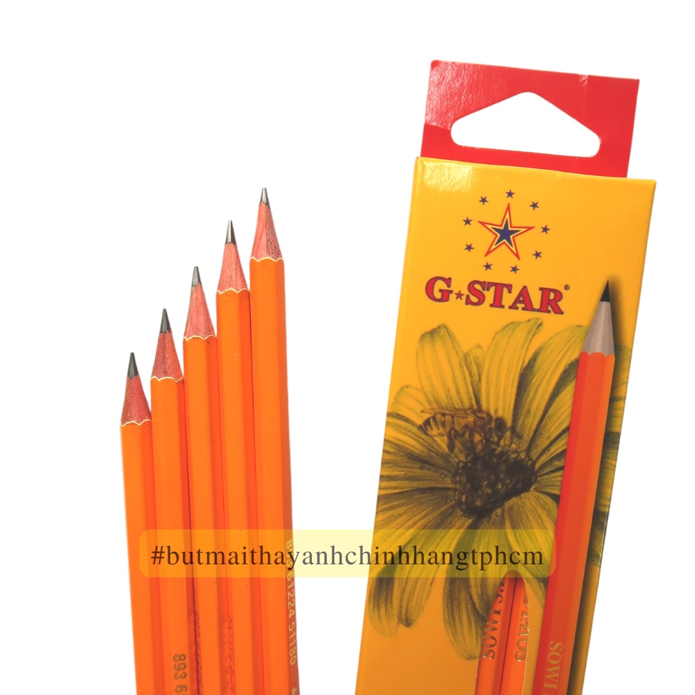 Hộp 12 cây bút chì gỗ 2B ngòi bền