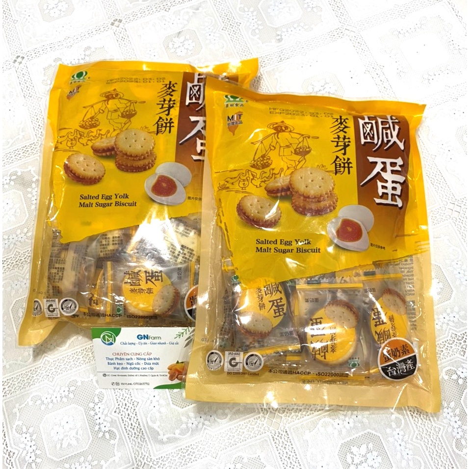 Bánh Quy Trứng Muối Đài Loan Hảo Hạng Thơm Ngon - Túi 180g/500g