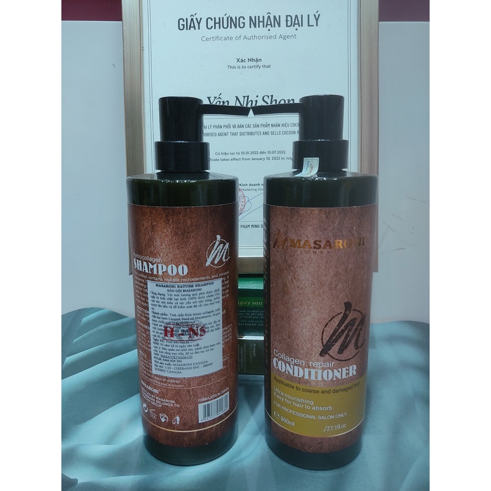 DÂÙ GỘI VÀ XẢ MASARONI RICH BIOTIN COLLAGEN 500ml - 800ML