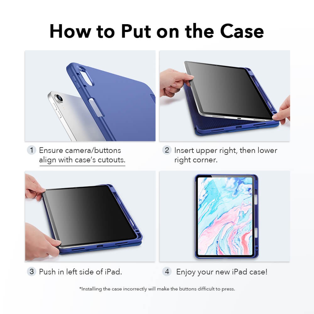 ESR for  iPad 8th/ iPad Air 4 /iPad Pro 11 /12.9 (2020) Case with Pencil Holder | BigBuy360 - bigbuy360.vn