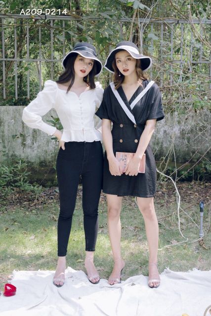 Áo nút bọc peplum (có ảnh thật)