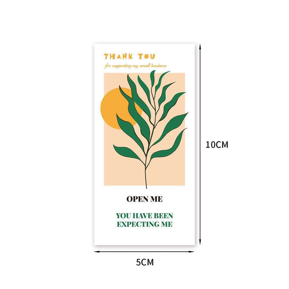 Bộ 50 Miếng Dán In Chữ Thank You Dùng Trang Trí Gói Quà